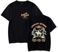 JAFCUE Europa Y América Josiah Queen Retro Print tee, Cuello De Tripulación Clásico De Manga Corta, Ropa De Calle Casual para Adultos (XS-3XL)(3,XXL)