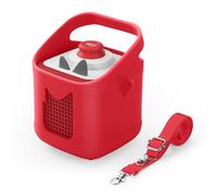 Jaffzora Funda de silicona compatible con el reproductor de audio Toniebox 2, funda a prueba de polvo con asa y correa para el hombro, rojo, T2 silicone case