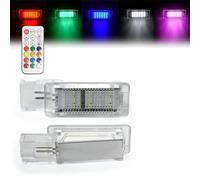 JAFILO 2 Luces LED for reposapiés, Compartimento de Equipaje, guantera, for VW, Golf, Polo, Passat, Tiguan, Jetta, Caddy, UP T5 T6, Touareg, Scirocco, Luces Interiores del Coche(Highlight White 1)
