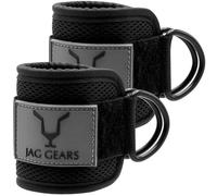 JAG GEARS Jg-as-CB-Pair Correas de Tobillo, Unisex, Negro, 6 mm