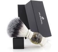 Jag Shaving Brocha de afeitar - Brocha de afeitar sintética con punta plateada - Jag's Lee Range - imitación de cuerno verde - Brocha de afeitar - Brocha de afeitar - Brocha de afeitar
