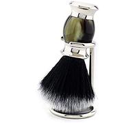 Jag Shaving - Brocha de afeitar con cerdas sintéticas, mango de resina - Soporte para brochas.