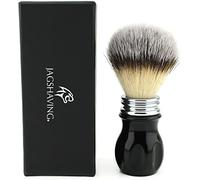 Jag Shaving Brocha de afeitar de la mejor calidad - Elegante cepillo de afeitar sintético - Mango de resina noble negro - Mango ergonómico de resina - para afeitar maquinilla de afeitar
