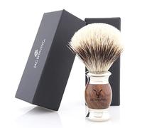 Jag Shaving Brocha de afeitar, madera y metal, brocha de afeitar, cepillo de afeitar, cepillo de afeitar, cepillo de afeitar, para afeitar, cepillo de afeitar para hombre y mujer