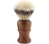 Jag Shaving Brocha de afeitar, pelo de tejón plateado puntiagudo, mango de madera elegante y sostenible, compatible con tu maquinilla de afeitar.