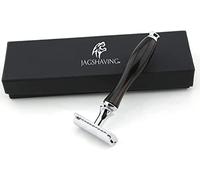 Jag Shaving Juego de maquinilla de afeitar - Cuchilla de afeitar de doble borde - Estuche de piel - para maquinilla de afeitar - Compañero perfecto para tu cepillo - Cepillo de viaje