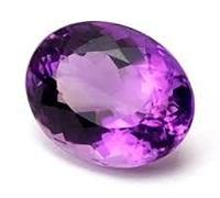 JAGDAMBA GEMS - Piedra de amatista 6.25 Ratti original certificada con certificado de informe de laboratorio, Katela/Katela/Jamunia piedra para hombre y mujer, Gema, Amatista