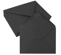 JAGERGREEN 50 Sobres C6 Negro, Sobres Papel A6 de 108 x 159 mm 150 gsm