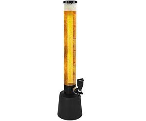 Jago® Torre de Cerveza - Capacidad de 3,5l, 90cm, con Indicador de Nivel, Soporte, Grifo, Libre de BPA - Columna, Surtidor, Jirafa, Dispensador de Cerveza, Bebidas, Beer Tower, Fiesta en Casa