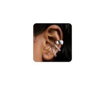 jagosen 3Pcs Ear Cuff Pendientes Sin Agujero Pendientes Mujer Chunky Earcuff Hipoalergénicos Clip para Cartílago, Pendiente de Clip para Niñas