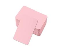 Jagowa 100 tarjetas de mensaje en blanco, papel kraft para garabatos y notas escritas a mano. Ideal para saludos, invitaciones y más (rosa)