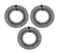 Jagowa - 3 diademas flexibles en zig-zag, peine elástico para el cabello, diadema de araña negra, peine circular para mujeres y niñas