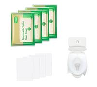 Jagowa 4 paquetes de 40 fundas desechables para asiento de inodoro con bolsillo de viaje, juego de fundas para asiento de inodoro de papel biodegradable para adultos, niños, hospital, tapa de inodoro