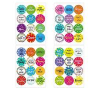 Jagowa 8 hojas de 96 pegatinas inspiradoras para planificador, redondas autoadhesivas, alentadoras pegatinas motivacionales para álbumes de recortes, portátiles, funda de teléfono de 1.5 pulgadas