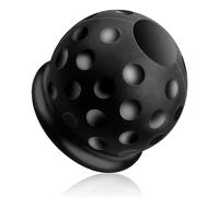 Jagowa Cubierta para cabeza de bola de remolque, protección de goma suave para bolas de enganche de 50 mm, resistente a la abrasión, al polvo y elegante, color negro (1 unidad)