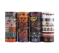 Jagowa Juego de cinta Washi de Halloween de 24 rollos