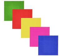 Jagrove - Servilletas de cóctel, paquete de 100 servilletas de papel de colores de 2 capas, servilletas decorativas desechables para bebidas, almuerzo, cena, decoración de vajilla, 5 colores, 5 x 5