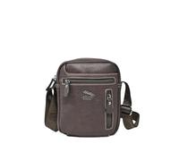 JAGUAR Bandolera Cruzada Hombre FABRIZIO - Bolsos para Hombre Modernos y Funcionales para Viajes, Paseo, a la Moda | Bolsos Bandolera Grandes con 3 Cremalleras y Correa Ajustable (Marrón)