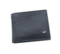 JAGUAR Cartera hombre de piel auténtica, compartimentos para tarjetas con protección RFID y monedero, Azul - Mod.2, Modello 2, Clásico