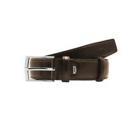 JAGUAR Cinturón de hombre de piel negra ajustable con hebilla de níquel satinado, cinturón firmado y elegante, perfecto como regalo de cumpleaños para hombre, accesorios para hombre 100% fabricado en