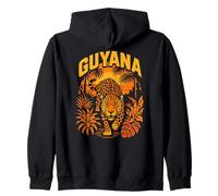 Jaguar de Guyana, Gato de la Selva al Atardecer, Animal Tropical de la Vida Silvestre Sudadera con Capucha