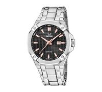 JAGUAR Executive J1009/4 Reloj de cuarzo para hombre con esfera negra, plata, pulsera, Plata, pulsera