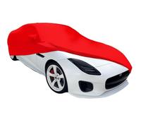 Jaguar F-Type - Funda para Coche ultraguard elástica Satinada, el Mejor Ajuste Personalizado para Jaguar F-Type R75, 75, R-Dynamic, SVR Coupe y Convertible 2010-2024 (Rojo)
