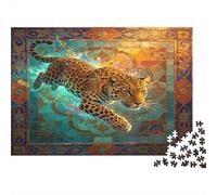 Jaguar Fantasía Submarina Puzzle de 1000 Piezas Papel Puzzle para Adultos Colores Vivos Relajante Enfoque Decoración Familia Regalo 38x26cm/1000pcs