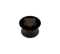 Jaguar Head Art Huichol Face México Azteca Mexicano Jaguar PopSockets PopGrip Adhesivo