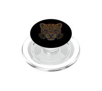 Jaguar Head Art Huichol Face México Azteca Mexicano Jaguar PopSockets PopGrip para MagSafe
