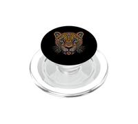 Jaguar Head Art Huichol Face México Azteca Mexicano Jaguar PopSockets PopGrip para MagSafe