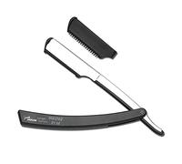 JAGUAR Navaja de afeitar R1 M Black | Navaja de barbero con mango de metal | Inserto de peine de seguridad | soporte de hoja extraíble | cambio seguro de la hoja | incluye 1 cuchilla doble JAGUAR (43 mm
