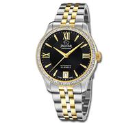 JAGUAR Swiss Made Reloj Automático Mujer de Acero Inoxidable 316l Plateado Dorado - Cristal de Zafiro de Alta Resistencia - Resistente al Agua 5 ATM - Calendario J998/2 con Correa Adicional de Regalo
