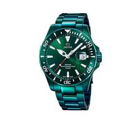 JAGUAR Reloj Hombre Analógico de Acero Inoxidable 316l Verde - Movimiento de Cuarzo - Calendario - Cristal Zafiro de Alta Resistencia - Resistente al Agua 20 ATM J988/1 Executive