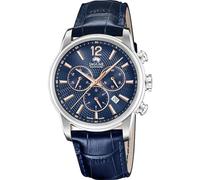 JAGUAR Reloj Hombre Analógico de Cuero Azul - Movimiento de Cuarzo - Cronógrafo - Calendario - Cristal Zafiro de Alta Resistencia - Resistente al Agua 5 ATM Elegante J968/2 Acamar