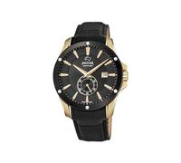 JAGUAR Reloj Hombre J881/1 Acamar Caja de Acero Inoxidable 316l Dorado Correa de Cuero Negro