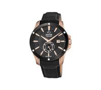 JAGUAR Reloj Hombre J882/1 Acamar Caja de Acero Inoxidable 316l Rosa Correa de Cuero Negro