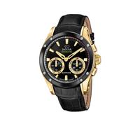 JAGUAR Reloj Inteligente Hombre Híbrido Connected de Cuero Negro - Analógico Inteligente - Resistente al Agua 10 ATM J962/2 - Control Música, Cuenta Pasos, Notifica y Rechaza Llamadas