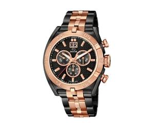 Jaguar Reloj Modelo J811/1 de la colección Special Edition, Caja de 45,8 mm Negro con Correa de Acero Negro Rosa para Caballero