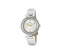 JAGUAR Reloj Modelo J832/1 de la colección Cosmopolitan, Caja de 34,5 mm Correa de Piel Blanco para señora