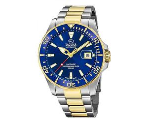 JAGUAR Reloj Modelo J887/1 de la colección AUTOMATICO, Caja de 43,5 mm Azul con Correa de Acero Bicolor para Caballero