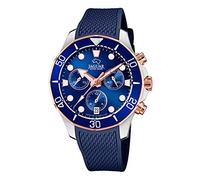 JAGUAR Reloj Modelo J890/4 de la colección Woman, Caja de 38,50/38,50 mm Azul con Correa de Caucho Azul Oscuro para señora