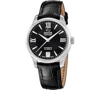 JAGUAR Reloj Mujer J1000/B Automatic Caja de Acero Inoxidable 316l Plateado Correa de Cuero Negro