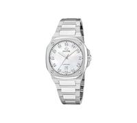 JAGUAR Reloj Mujer J1027/5 Rondcarre Caja de Acero Inoxidable 316l Plateado Correa de Acero Inoxidable Plateado
