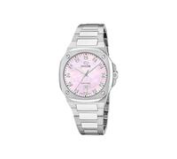 JAGUAR Reloj Mujer J1027/6 Rondcarre Caja de Acero Inoxidable 316l Plateado Correa de Acero Inoxidable Plateado