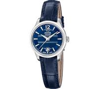 JAGUAR Swiss Made Reloj Mujer Analógico de Cuero Azul - Movimiento de Cuarzo - Cristal Zafiro Resistente - Resistente al Agua 5 ATM - Elegante, Clásico y Vintage - Calendario J1046/3 - Essentia