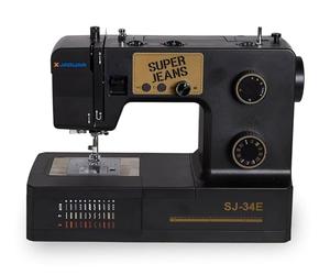Jaguar SJ-34E Máquina de Coser Robusta Super Jeans | 34 Puntos | Electrónica | Enhebradora Auto | Lata Insertar | Motor Servo | LED | Brazo Libre | Para Telas Gruesas