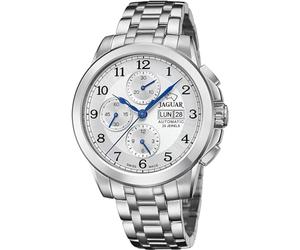 JAGUAR Swiss Made Reloj Automático Hombre de Acero Inoxidable 316L | Analógico, Calendario, Cristal Zafiro de Alta Resistencia, Resistente al Agua 10 ATM J978/1, Esfera Plateada, Hipoalergénico