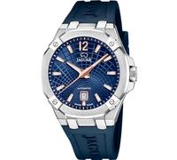 JAGUAR Swiss Made Reloj Automático Hombre de Caucho Azul Reloj Analógico Hombre - Calendario - Cristal Zafiro de Alta Resistencia - Resistente al Agua 10 ATM J1030/2 Automatico