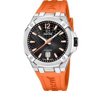 JAGUAR Swiss Made Reloj Automático Hombre de Caucho Naranja Reloj Analógico Hombre - Calendario - Cristal Zafiro de Alta Resistencia - Resistente al Agua 10 ATM J1030/1 Automatico